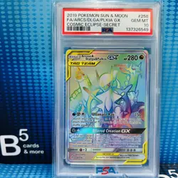 Pokemon Arceus & Dialga & Palkia GX Cosmic Eclipse Secret Rare #258 PSA 10 - Image 1