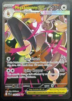 2025 POKEMON TCG MEGA EVOLUTIONS PHANTASMAL FLAMES MEGA LOPUNNY EX 128/094 MINT - Image 1