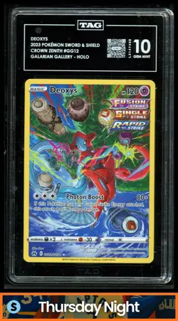 2023 POKEMON SWORD & SHIELD CROWN ZENITH DEOXYS GALARIAN GALLERY TAG 10 - Image 1