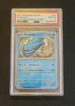 POKEMON SVP EN black star PROMO #012 DONDOZO COSMOs Holo PSA 9 2023 012 - Image 1
