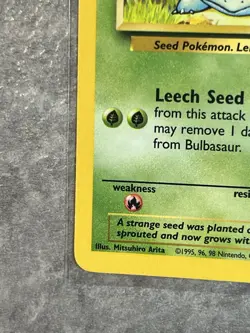 Bulbasaur 044/102 Pokemon Base Set Unlimited VINTAGE Non-Holo (Lightly Played) - Image 4