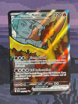 Team Rocket's Moltres ex 208/182 Pokemon Destined Rivals Ultra Rare Near Mint - Image 1