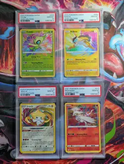 PSA Gem Mint 10 Pokemon Amazing Rares (Celebi, Raikou, Jirachi, Reshiram) - Image 1