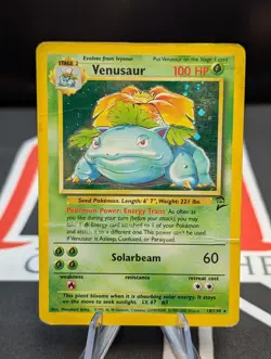 VENUSAUR 18/130 BASE SET 2 HOLO RARE POKEMON TCG DAMAGED READ - Image 1