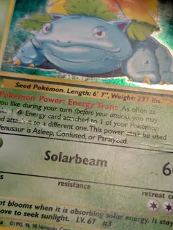 VENUSAUR 18/130 BASE SET 2 HOLO RARE POKEMON TCG DAMAGED READ - Image 4