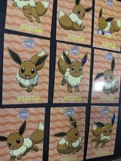 Pokemon Let's Go Eevee Database Peru Eevee Set Eeveelutions Full Set HEART Holo - Image 2