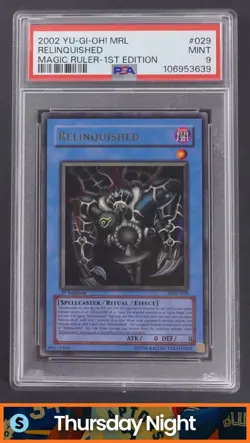 2002 YU-GI-OH! MAGIC RULER NORTH AMERICAN ENGLISH 1ST EDITION RELINQUISHED PSA 9 - Image 1