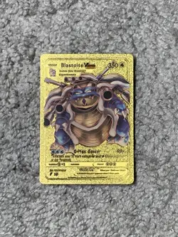 Blastoise VMax HP350 G-Max Geyser Blkstar Promo Gold Foil Fan Art Card NM!!! - Image 1
