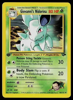 Pokemon Card - Giovanni's Nidorina Gym Challenge 44/132 1st Edition - Image 1
