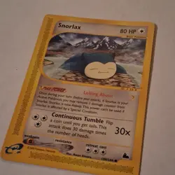 Pokemon Snorlax Skyridge 100/144 Rare 80HP English 2003 TCG Card - Image 2