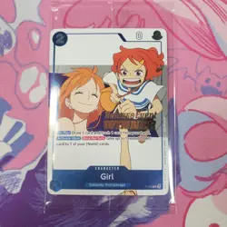 One Piece Card Game Girl OP14 Release Event Winner Card Sealed Mint In Hand - Image 1