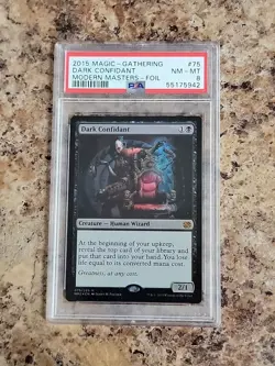 1x Dark Confidant Near Mint Foil - Modern Masters 2015 PSA 8 NM-Mint - Image 2