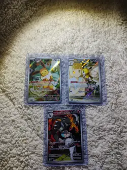 full art Lot Of 3 Pokemon Cards 1 Is Promo - Image 1