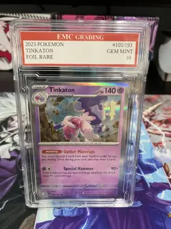 TINKATON RARE 2023 FOIL #105/193 Pokemon Card GRADED 10 TCG CCG - Image 1