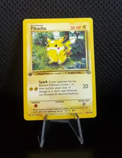 Pikachu 60/64 1ST EDITION NM Jungle Set Pokemon Card 1999 TCG WOTC - Image 1