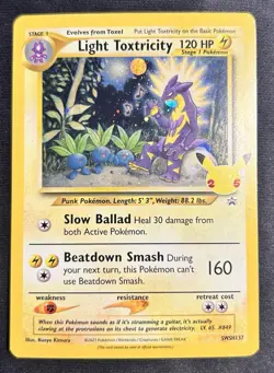 Light Toxtricity SWSH137 Celebrations Promo Card Holo NM - Image 1