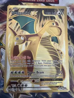Dragonite EX 106/108 Textured Full Art Evolutions Pokemon Card NM - Image 1