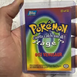 Pokemon Topps Card - Venusaur E3 of 12 Non Holo Blue Label LP Vintage Rare TCG - Image 3