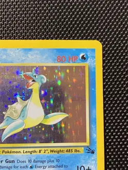 Lapras 10/62 Fossil Holo Unlimited Rare Pokemon TCG Card LP/NM - Image 3