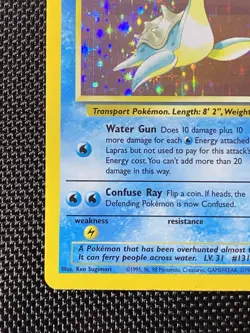 Lapras 10/62 Fossil Holo Unlimited Rare Pokemon TCG Card LP/NM - Image 5