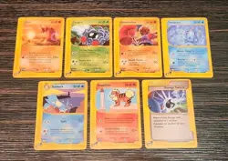 Pokemon TCG Lot of 7 E Reader Cards All Different Mixed Conditions - Image 1
