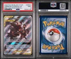 Umbreon & Darkrai GX Tag Team Sun and Moon Promo Card SM241 PSA 9 - Image 1