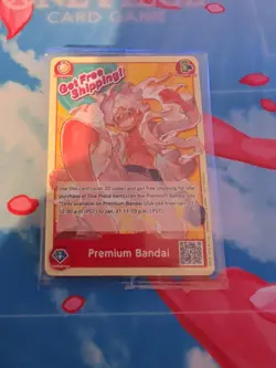 ONE PIECE CARD GAME MONKEY.D.LUFFY PREMIUM BANDAI CARD GAMES FEST 23-24 ENGLISH - Image 1