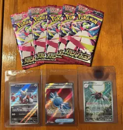 5 SEALED PACKS MEGA SYMPHONIA JPN POKEMON WITH AR/SR CARDS #65,#74,#82 - Image 1
