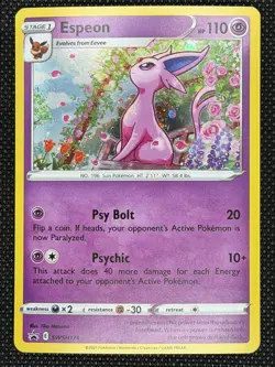 Espeon SWSH174 SWSH: Sword & Shield Promo Cards Holo NM - Image 1