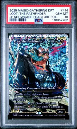 MTG Loot, the Pathfinder 414 Mythic Fracture Foil Showcase Aetherdrift PSA 10 - Image 1