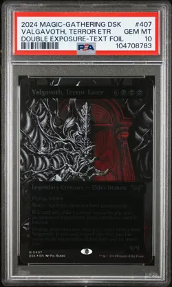 MTG Valgavoth, Terror Eater 407 Mythic Textured Foil Duskmourn PSA 10 Gem Mint - Image 1
