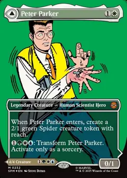 MTG Peter Parker Amazing Spider-Man 232 Mythic Foil Borderless Marvel Spider-Man - Image 1