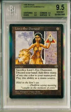 MTG Magic Gathering BGS 9.5 Lion's Eye Diamond Mirage QUAD+ (9.5,9.5,9.5,10) - Image 1