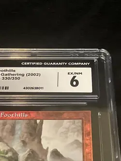 Wooded Foothills Foil Onslaught LP EX/NM CGC (8011) Grade 6 Magic MTG - Image 3
