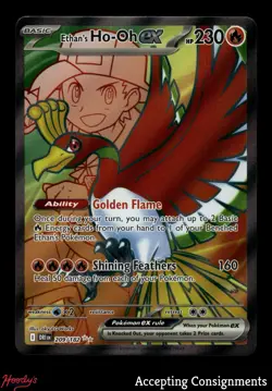 2025 Pokemon Scarlet & Violet Destined Rivals #209 Ethan's Ho-Oh ex UR FULL ART - Image 1