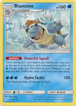 NM-Mint Blastoise - 25/181 - Rare Pokemon Team Up - Image 1