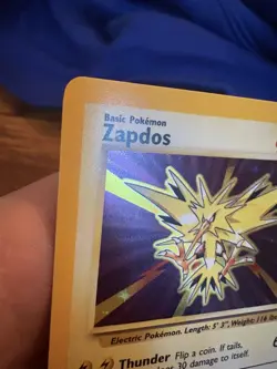 Pokemon TCG Zapdos Base Set Holo Unlimited Rare Card 16/102 NM - Image 2