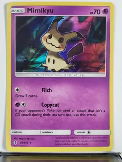 HOLO Mimikyu 58/145 LP - Guardians Rising Sun Moon Pokemon Card $2 Flat Shipping - Image 1