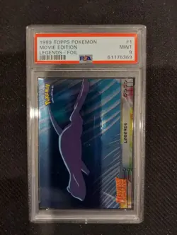 PSA 9 Legends Foil Topps Pokemon Movie Edition - Image 1