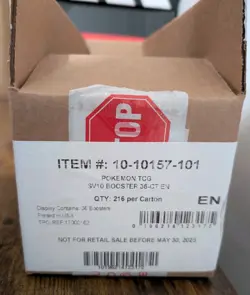 Pokemon SV10 Destined Rivals Booster Box Case *EMPTY BOX* - Image 2