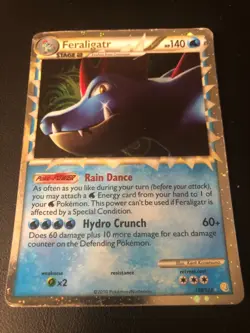 POKEMON TCG FERALIGATR 108/123 PRIME UR LP COND HEART GOLD SOUL SILVER 2010!! - Image 1