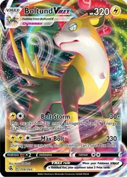 LP Pokemon Boltund VMAX - 104/264 - Ultra Rare Lightly Played Fusion Strike - Image 1