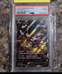 2023 POKEMON SWORD AND SHIELD CROWN ZENITH GG53 FULL ART HOOPA V PSA 9 MINT - Image 1