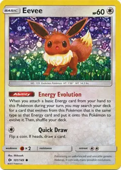 Moderately Played Eevee - 101/149 - General Mills Promo Pokemon Miscellaneous Pr - Image 1