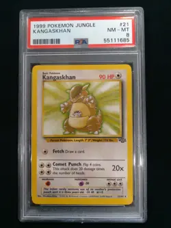 Graded PSA 8 KANGASKHAN #21 1999 Pokemon Jungle NM - MT - Image 1