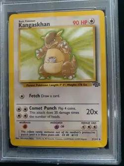 Graded PSA 8 KANGASKHAN #21 1999 Pokemon Jungle NM - MT - Image 2