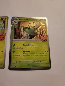 2 Pokemon Trick Or Trade Poltchageist 021/167 &Sinistcha 022/167 Holo. Both 2024 - Image 3