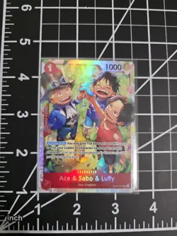 Ace & Sabo & Luffy OP13-007 SR Holo Carrying On His Will *FREE SHIPPING* - Image 1