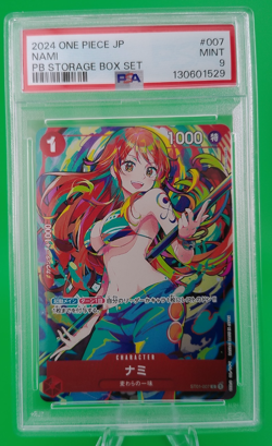 One Piece Nami Foil #007 2024 Japanese PB Storage Box Set ST01 PSA 9 - Image 1