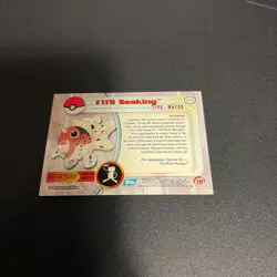SEAKING #119 - SILVER Non Holo - Topps Blue Logo - TV Animation - POKEMON CARD - Image 4